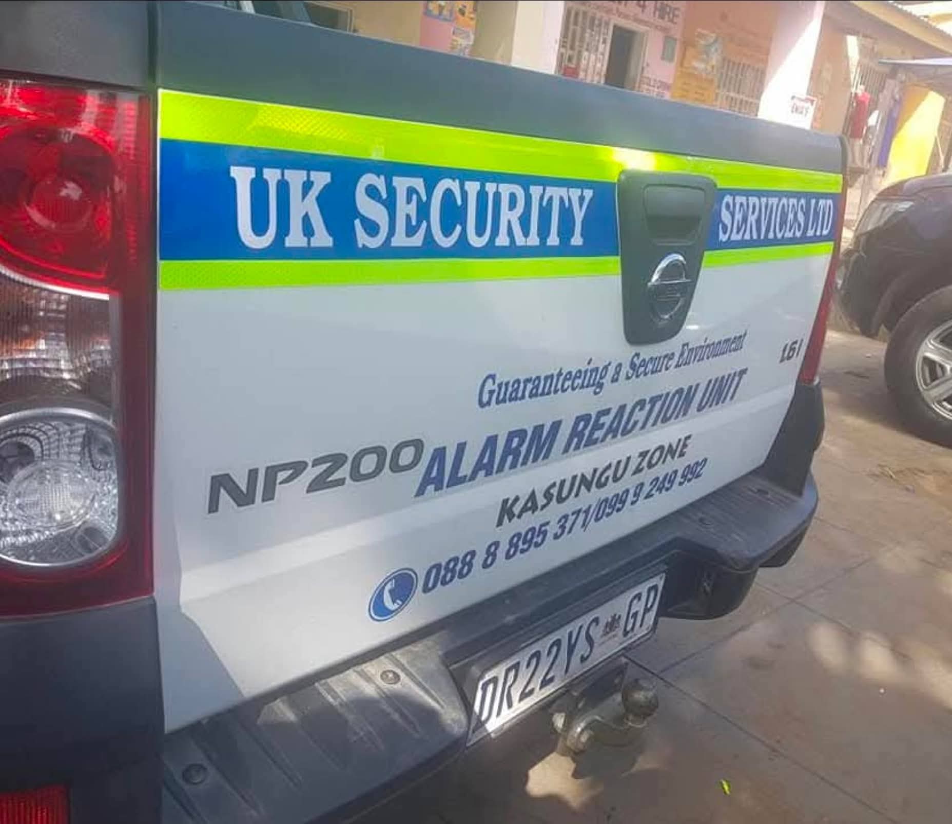 UK Security Services alarm reaction unit vehicle signage